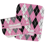 Argyle Burp Cloths - Fleece - Set of 2 w/ Name or Text