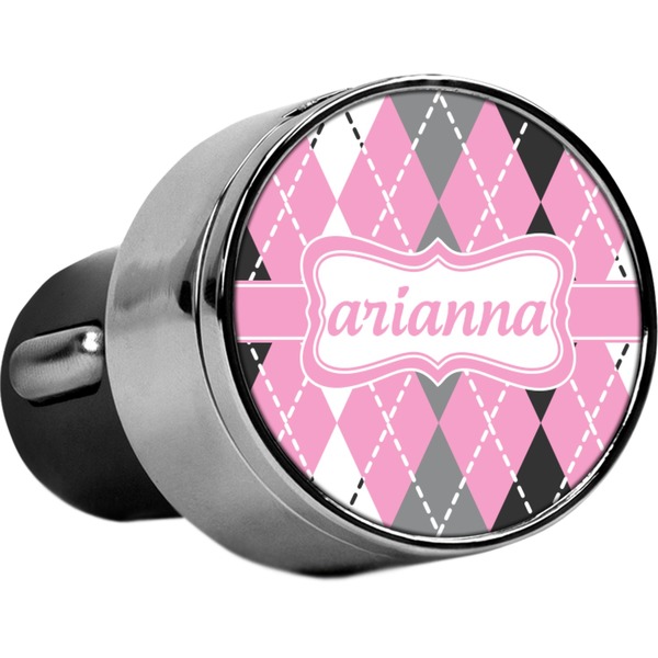 Custom Argyle USB Car Charger (Personalized)