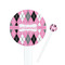 Argyle White Plastic 7" Stir Stick - Round - Closeup