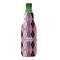 Argyle Zipper Bottle Cooler - FRONT (bottle)