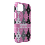 Argyle iPhone Case - Plastic - iPhone 14 Plus (Personalized)