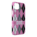 Argyle iPhone Case - Plastic - iPhone 14 Pro Max (Personalized)