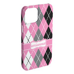 Argyle iPhone Case - Plastic - iPhone 15 Plus (Personalized)