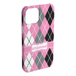 Argyle iPhone Case - Plastic - iPhone 15 Pro Max (Personalized)