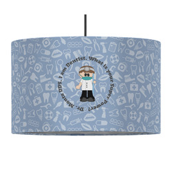 Dentist 12" Drum Pendant Lamp - Fabric (Personalized)