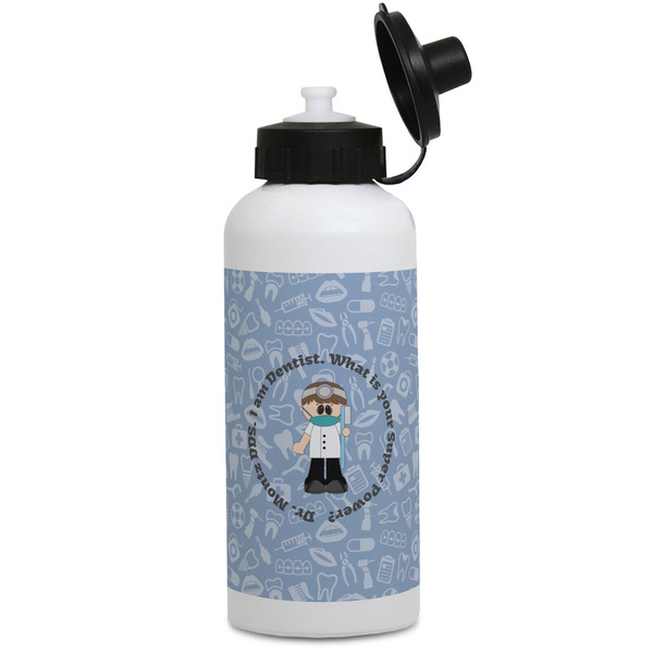 Custom Dentist Water Bottles - Aluminum - 20 oz - White (Personalized)