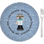 Dentist Glass Appetizer / Dessert Plate 8" (Personalized)