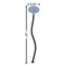 Dentist Black Plastic 7" Stir Stick - Oval - Dimensions