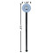 Dentist Black Plastic 7" Stir Stick - Round - Dimensions