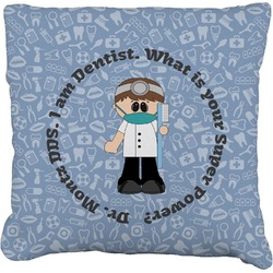 Dentist Faux-Linen Throw Pillow 26" (Personalized)