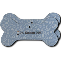 Dentist Ceramic Dog Ornament - Front & Back w/ Name or Text