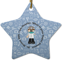 Dentist Star Ceramic Ornament w/ Name or Text