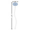 Dentist Clear Plastic 7" Stir Stick - Oval - Dimensions