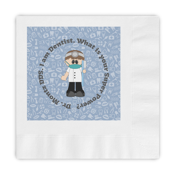 Custom Dentist Embossed Decorative Napkins (Personalized)