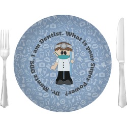Dentist 10" Glass Lunch / Dinner Plates - Single or Set (Personalized)