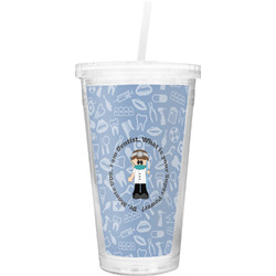 Dentist Double Wall Tumbler with Straw (Personalized)