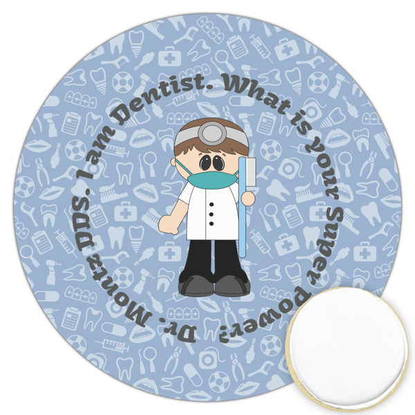Custom Dentist Printed Cookie Topper - 3.25" (Personalized)