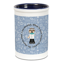 Dentist Ceramic Pencil Holders - Blue