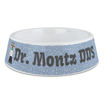 Dentist Plastic Dog Bowl - Large (Personalized)