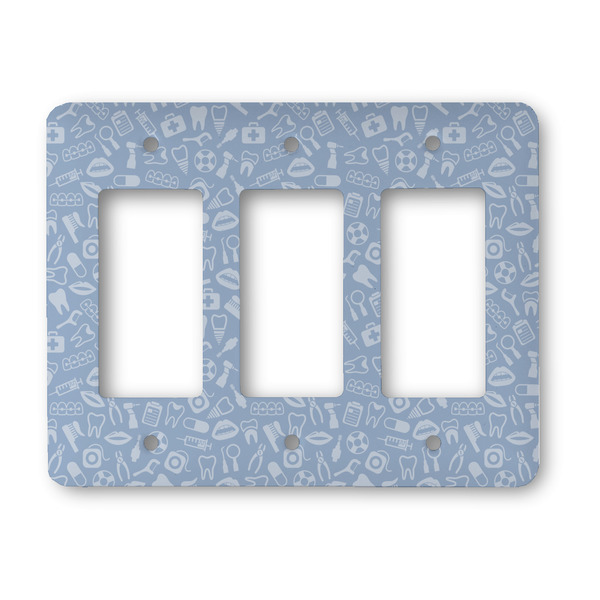 Custom Dentist Rocker Style Light Switch Cover - Three Switch