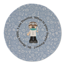 Dentist Round Linen Placemat - Single Sided (Personalized)