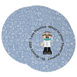 Dentist Round Paper Coasters w/ Name or Text