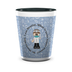 Dentist Ceramic Shot Glass - 1.5 oz - Two Tone - Single (Personalized)