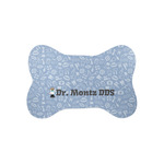 Dentist Bone Shaped Dog Food Mat (Small) (Personalized)