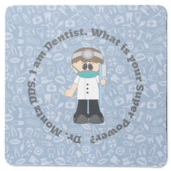 Dentist Square Rubber Backed Coaster (Personalized)