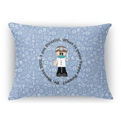 Dentist Rectangular Throw Pillow Case - 12"x18" (Personalized)