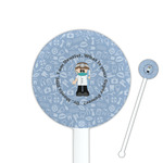 Dentist 5.5" Round Plastic Stir Sticks - White - Double Sided (Personalized)