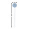 Dentist White Plastic 7" Stir Stick - Round - Dimensions