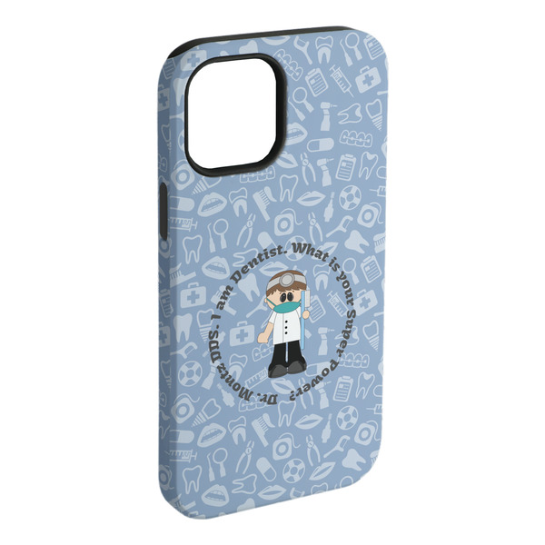 Custom Dentist iPhone Case - Rubber Lined - iPhone 15 Plus (Personalized)