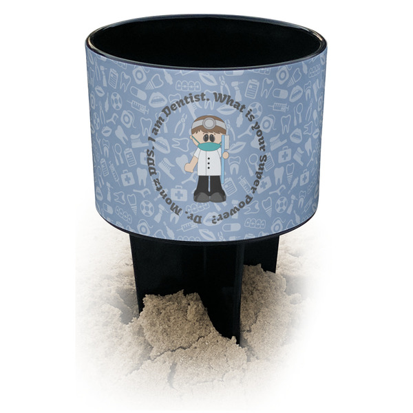 Custom Dentist Black Beach Spiker Drink Holder (Personalized)