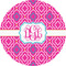 Colorful Trellis 1" Multipurpose Round Labels - Single Sticker