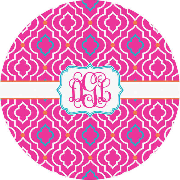 Custom Colorful Trellis Multipurpose Round Labels - 5" (Personalized)