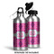 Colorful Trellis Aluminum Water Bottle - Alternate lid options