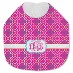 Colorful Trellis Jersey Knit Baby Bib w/ Monogram