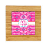 Colorful Trellis Bamboo Trivet with Ceramic Tile Insert (Personalized)