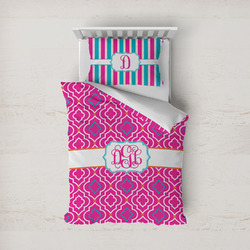 Colorful Trellis Duvet Cover Set - Twin (Personalized)