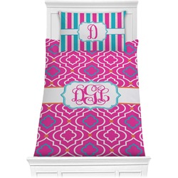 Colorful Trellis Comforter Set - Twin XL (Personalized)