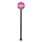 Colorful Trellis Black Plastic 5.5" Stir Stick - Round - Single Stick