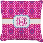 Colorful Trellis Faux-Linen Throw Pillow 18" (Personalized)