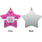 Colorful Trellis Ceramic Flat Ornament - Star Front & Back (APPROVAL)