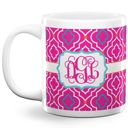 Colorful Trellis 20 Oz Coffee Mug - White (Personalized)