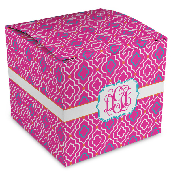 Custom Colorful Trellis Cube Favor Gift Boxes (Personalized)