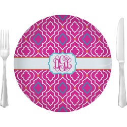 Colorful Trellis Glass Lunch / Dinner Plate 10" (Personalized)
