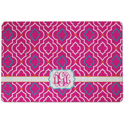 Colorful Trellis Dog Food Mat w/ Monogram