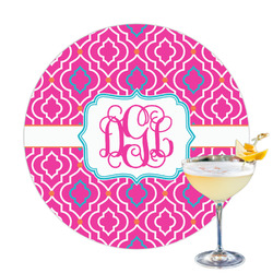 Colorful Trellis Printed Drink Topper - 3.25" (Personalized)