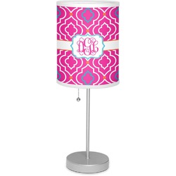 Colorful Trellis 7" Drum Lamp with Shade Linen (Personalized)